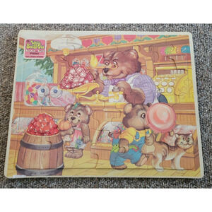 Vtg 1983 Little Sniff-It's Scratch and Sniff Jigsaw Puzzle The Candy Shoppe
